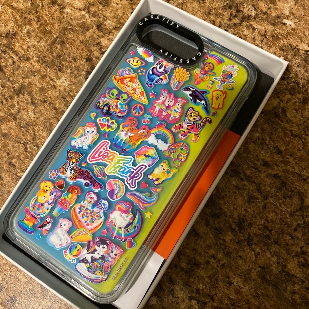 iPhone 7plus Lisa Frank neon sand case